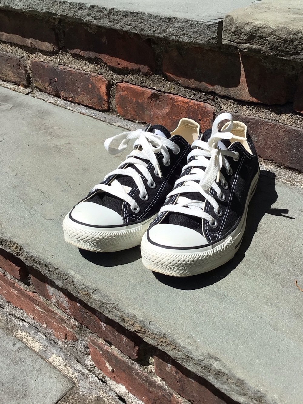 Classic Low-Top Sneakers in Black and White